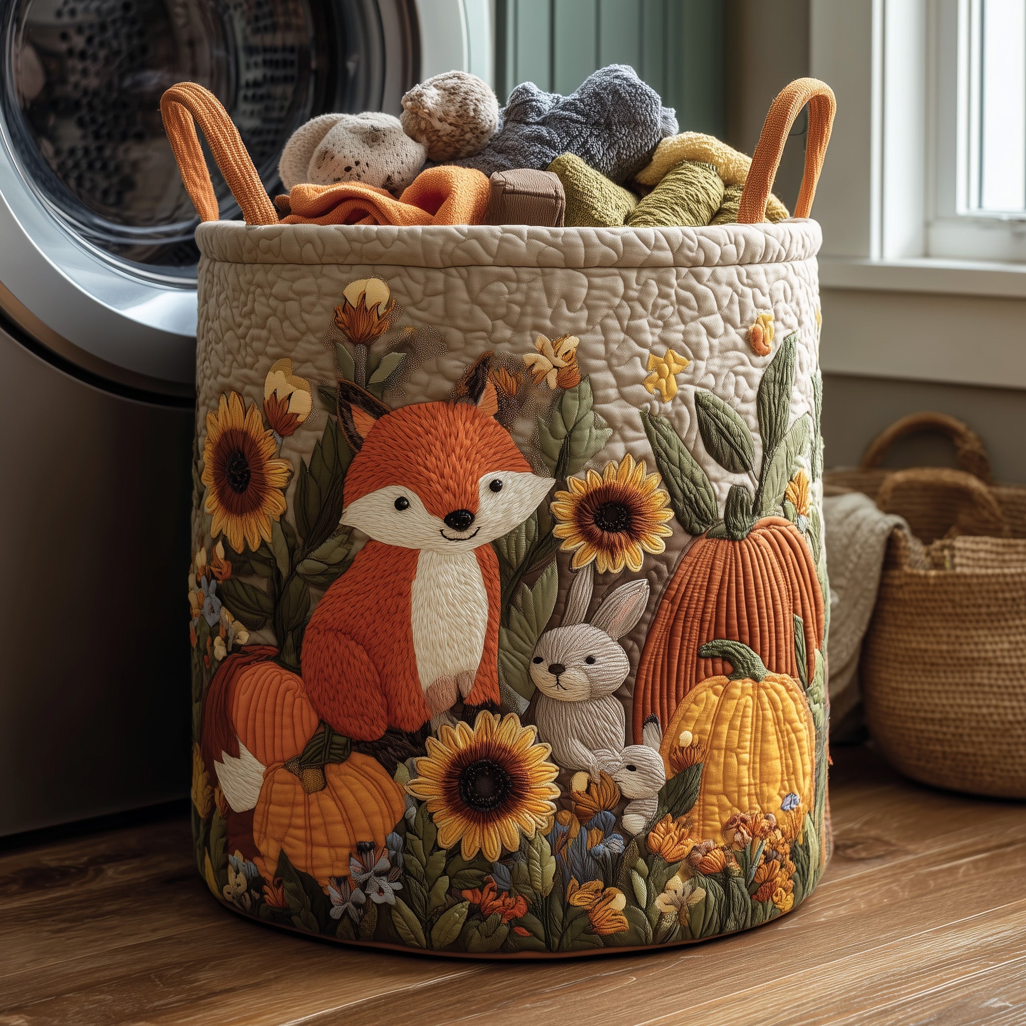 Panier à linge matelassé - Esprit d'automne