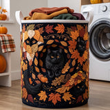 Panier à linge matelassé - Chats d'automne II