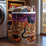 Panier à linge matelassé - Chats d'automne V