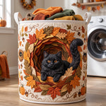 Panier à linge matelassé - Chats d'automne VI