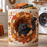 Panier à linge matelassé - Chats d'automne VI