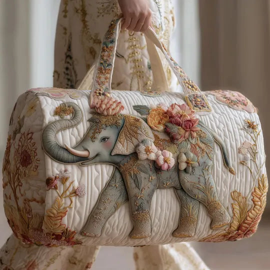Sac de voyage matelassé Éléphant – Manon Deauville