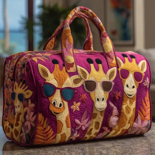 Sac de voyage matelassé Girafe – Manon Deauville
