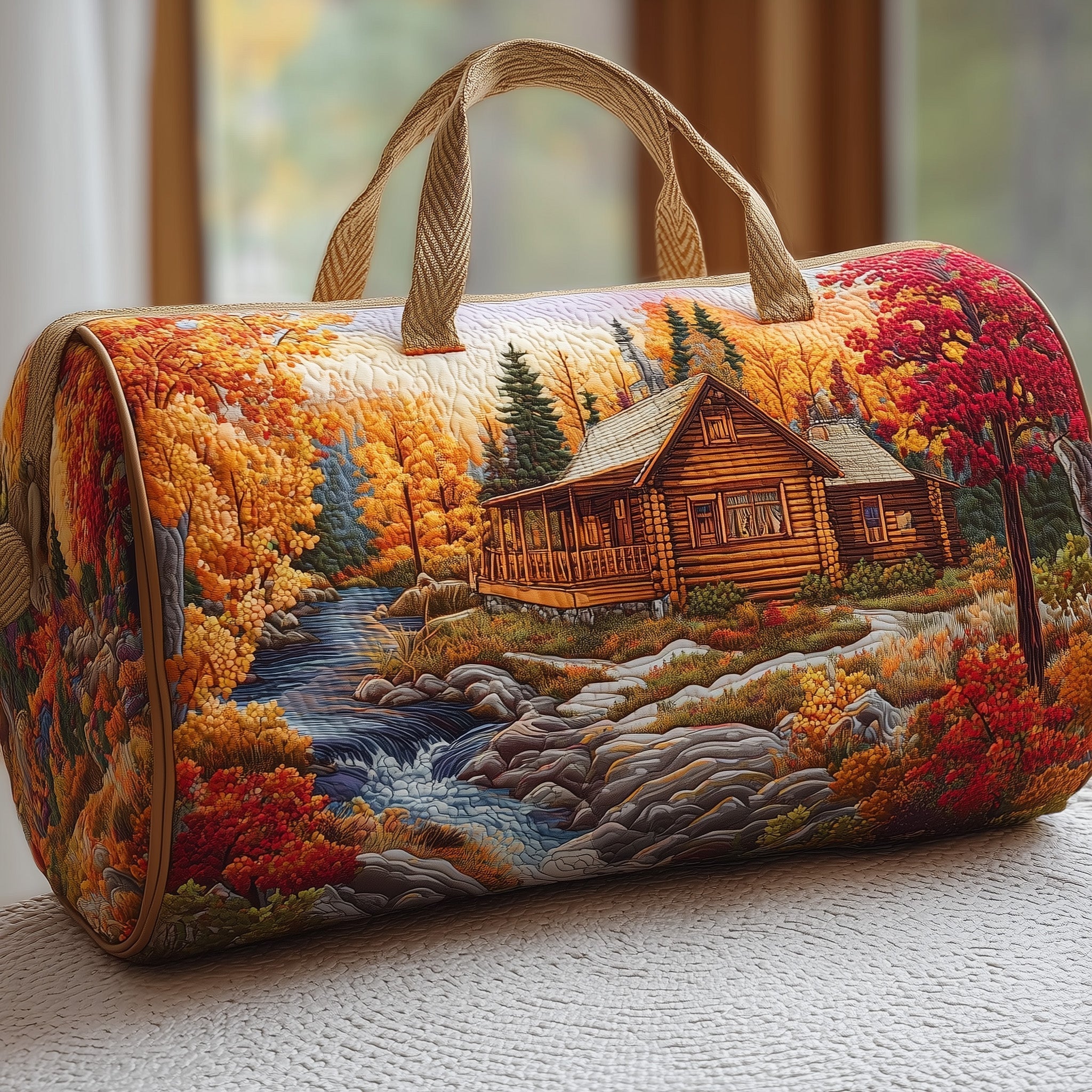 Sac de voyage matelassé - Chalet d'automne III
