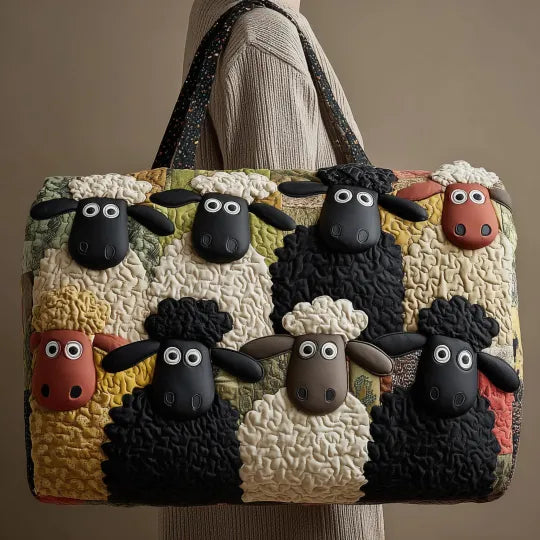 Sac de voyage matelassé Mouton élégant – Manon Deauville