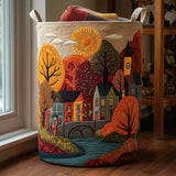 Panier à linge matelassé - Village d'automne