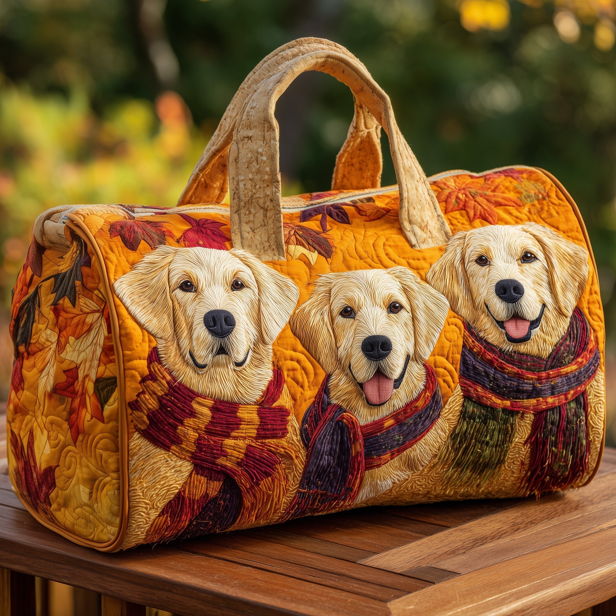 Sac de voyage matelassé - Chiots golden