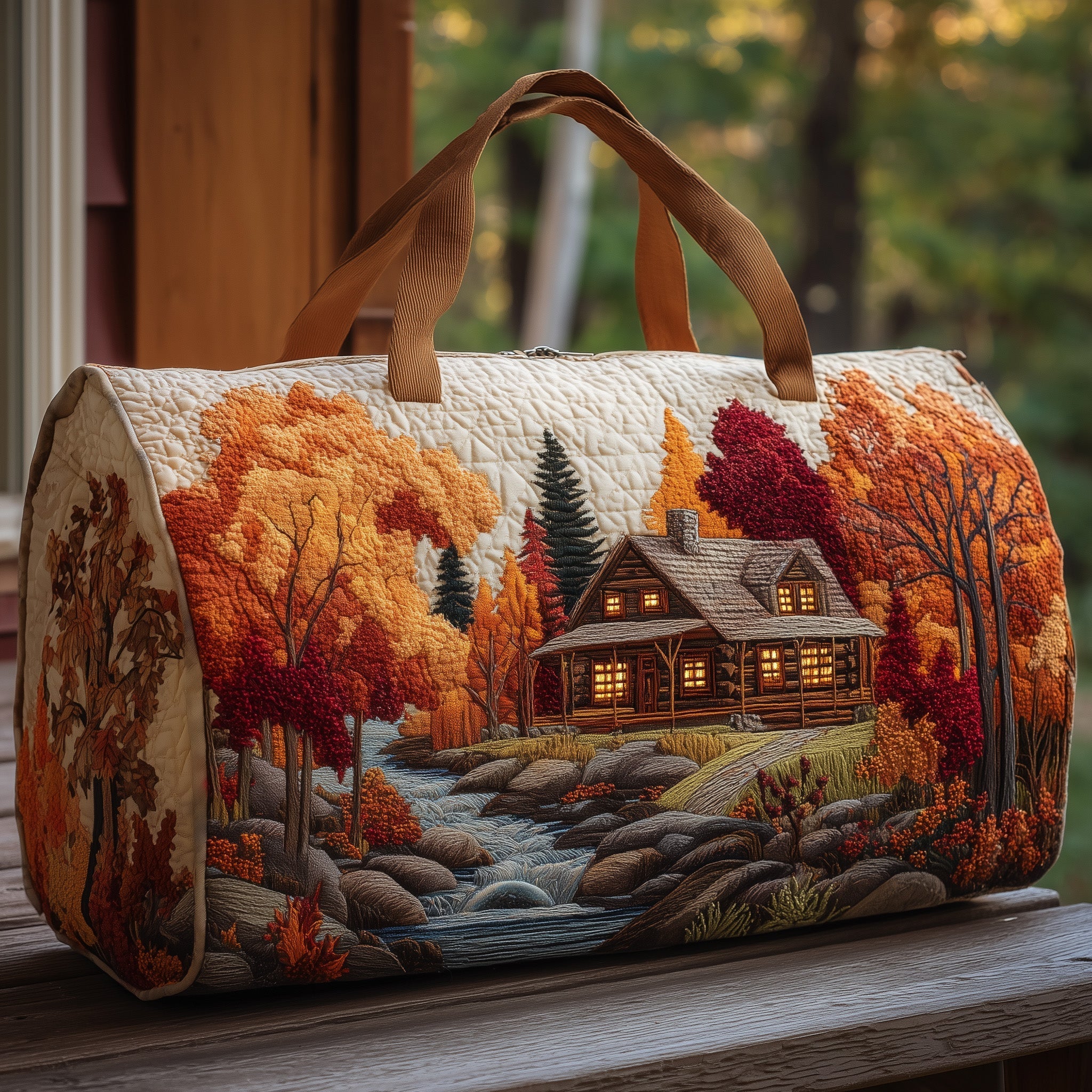 Sac de voyage matelassé - Chalet d'automne IV