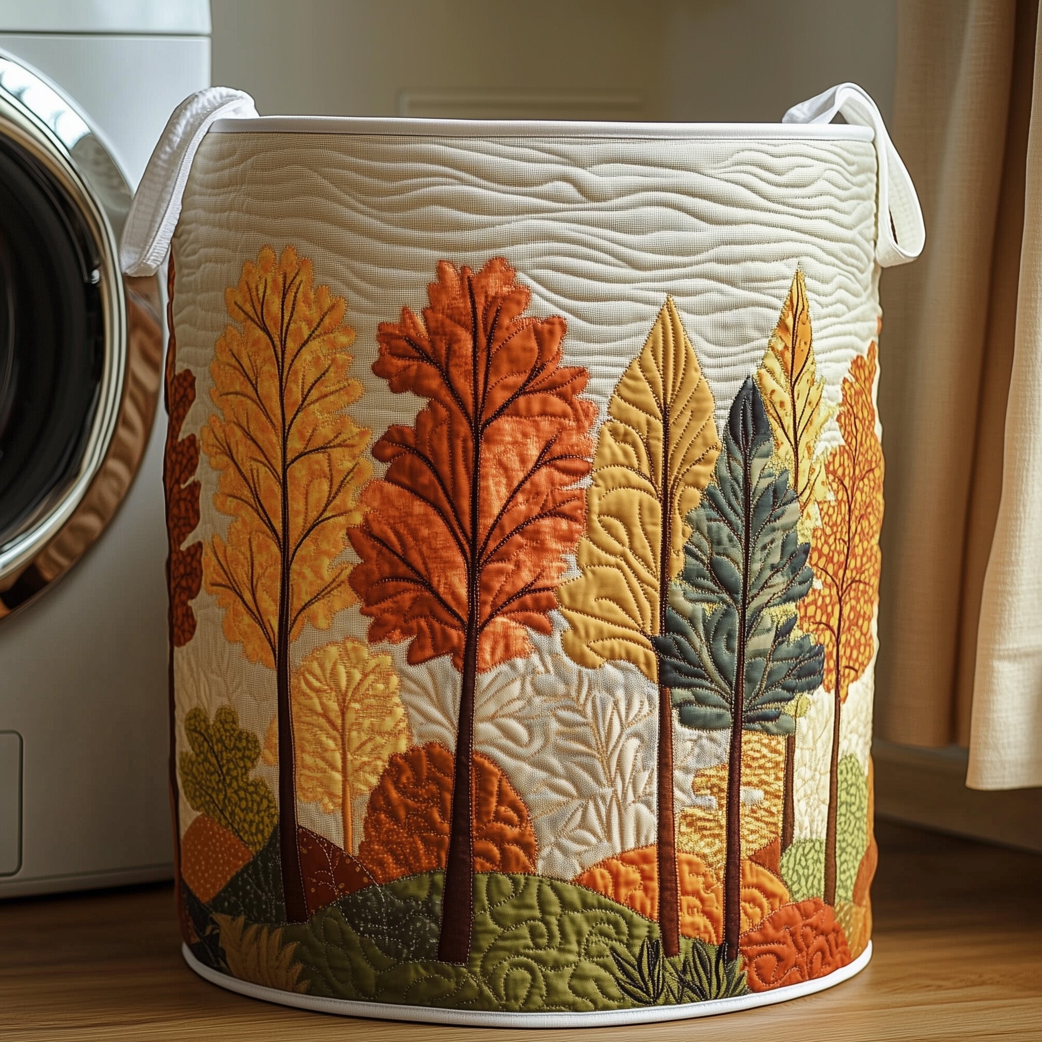 Panier à linge matelassé - Forêt d'automne IV