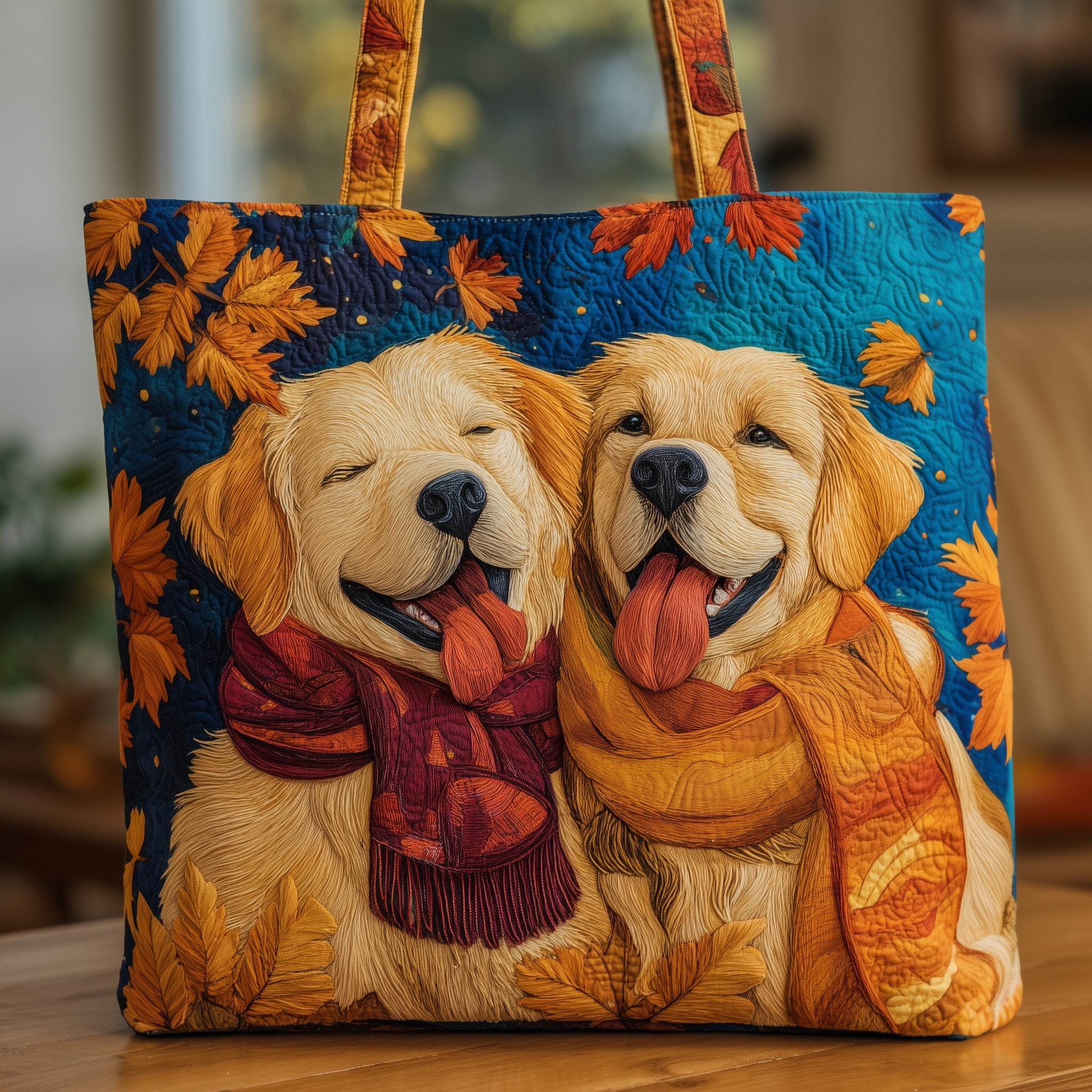 Sac Artisanal - Golden retriever d'automne V