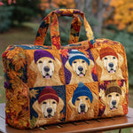 Sac de voyage matelassé - Golden retriever d'automne II