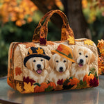 Sac de voyage matelassé - Golden retriever d'automne IV