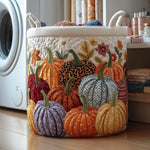 Panier à linge matelassé - Champ de citrouilles