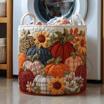 Panier à linge matelassé - Champ de citrouilles II
