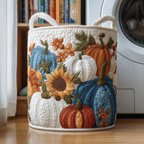 Panier à linge matelassé - Champ de citrouilles V