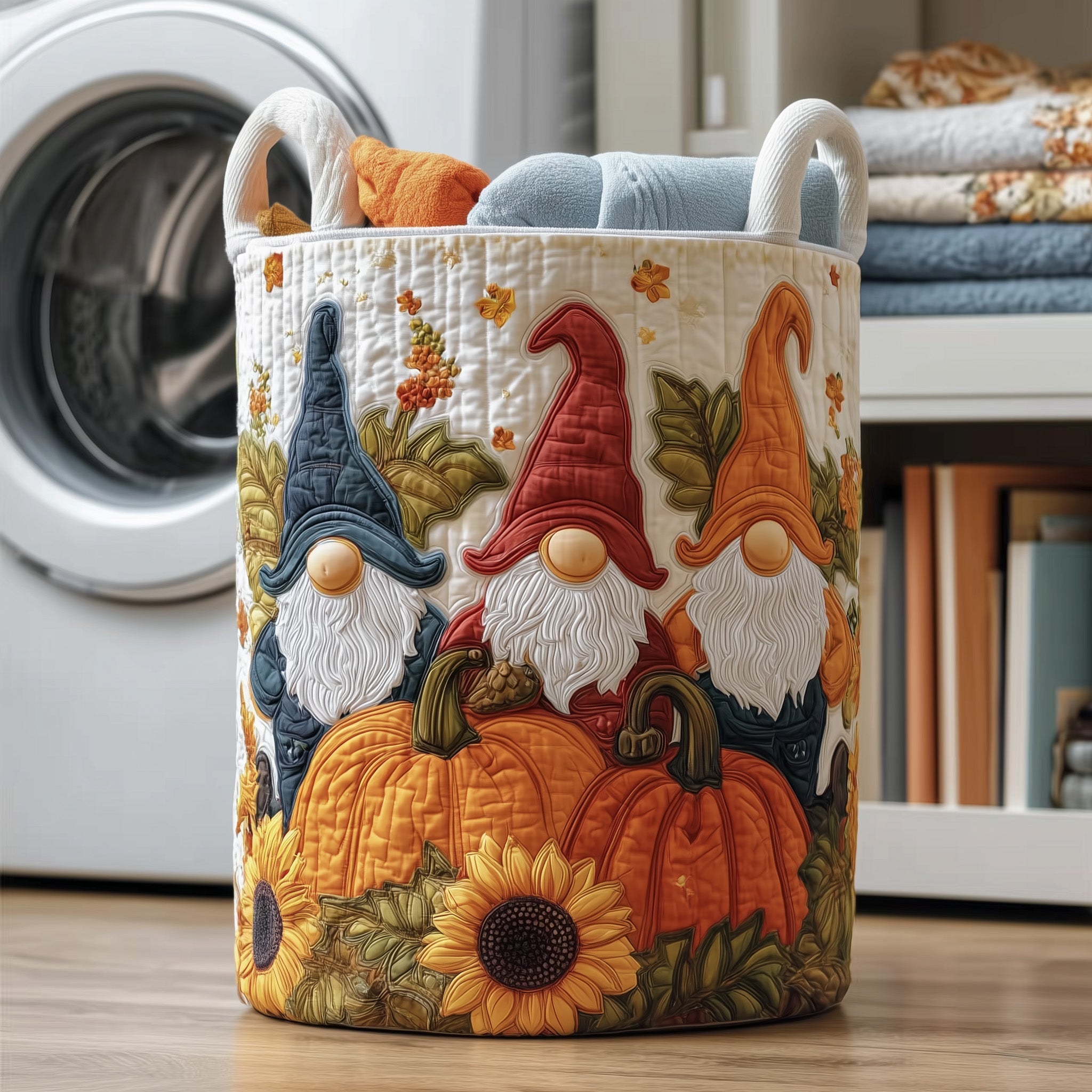 Panier à linge matelassé - Fantaisie d'automne III