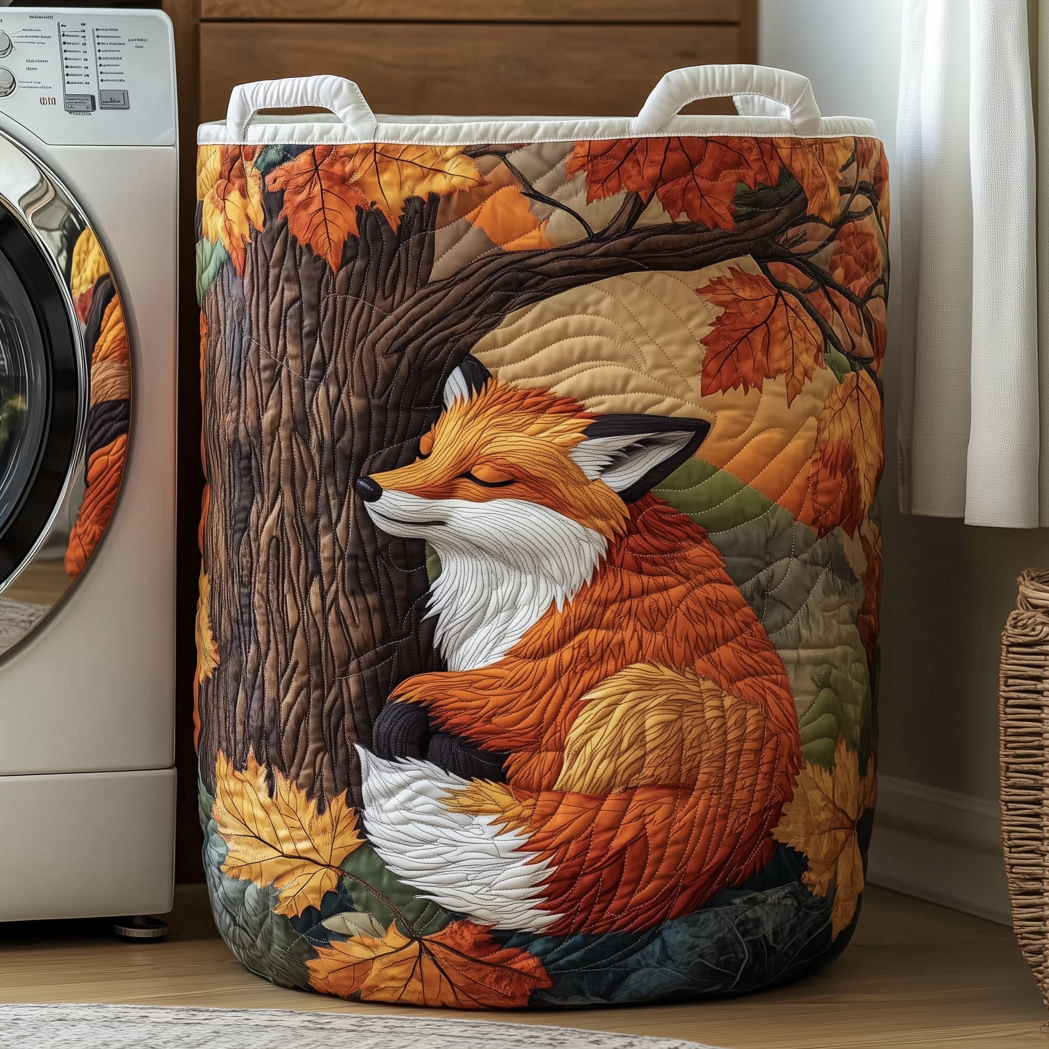 Panier à linge matelassé - Renard d'automne VI