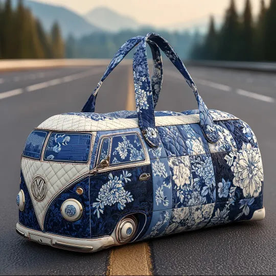 Sac de voyage matelassé Indigo – Manon Deauville