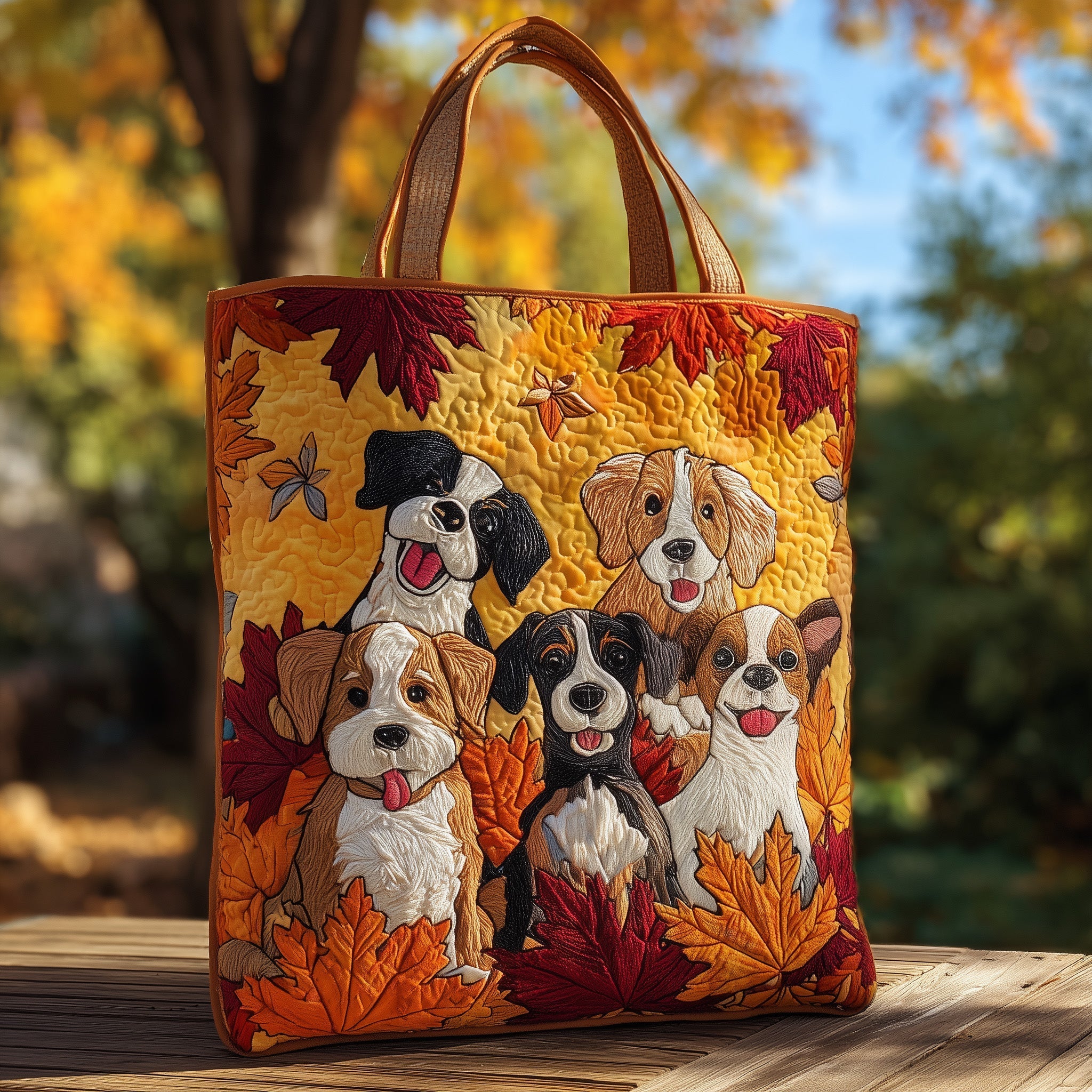 Sac Artisanal - Chiens en automne