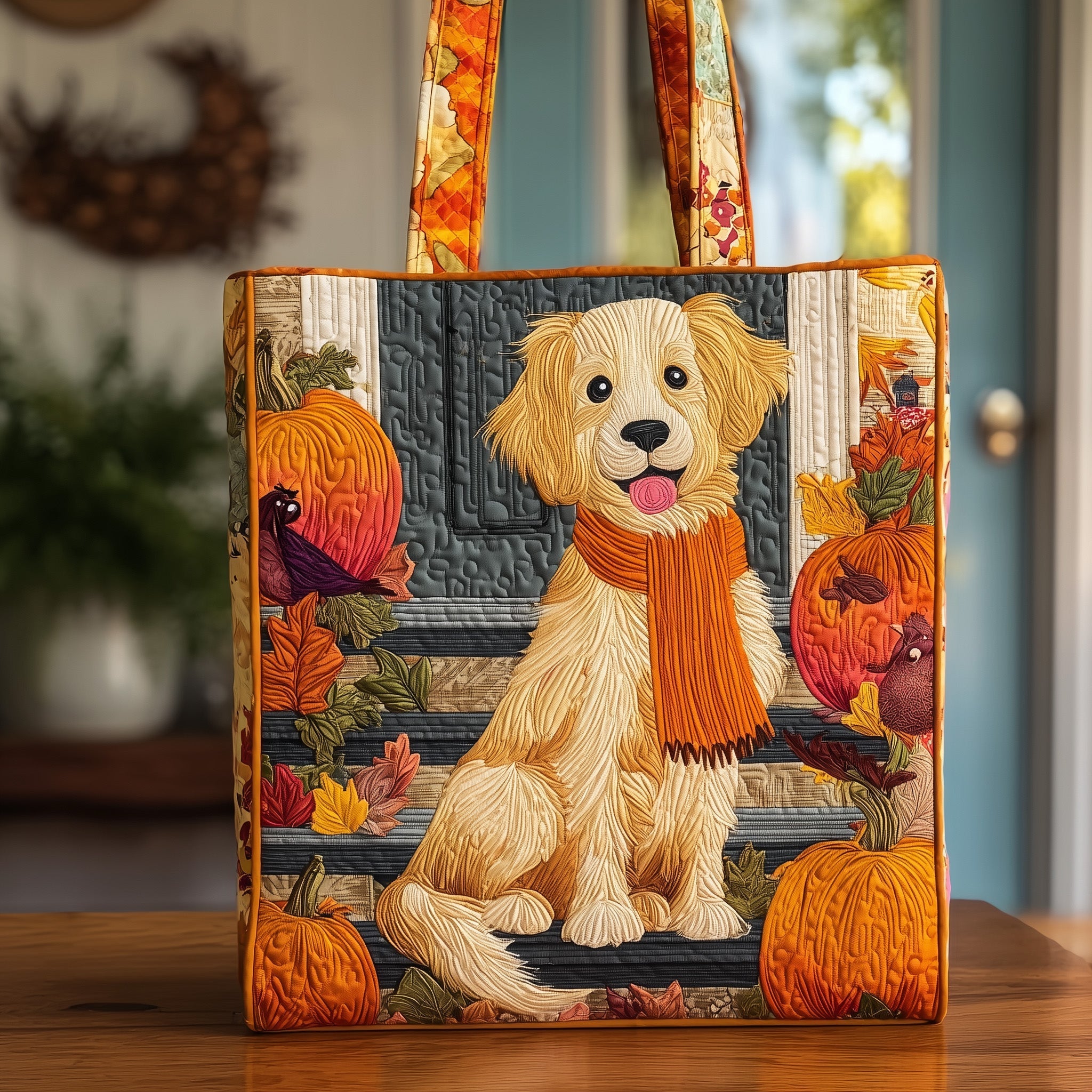 Sac Artisanal - Golden retriever d'automne VII