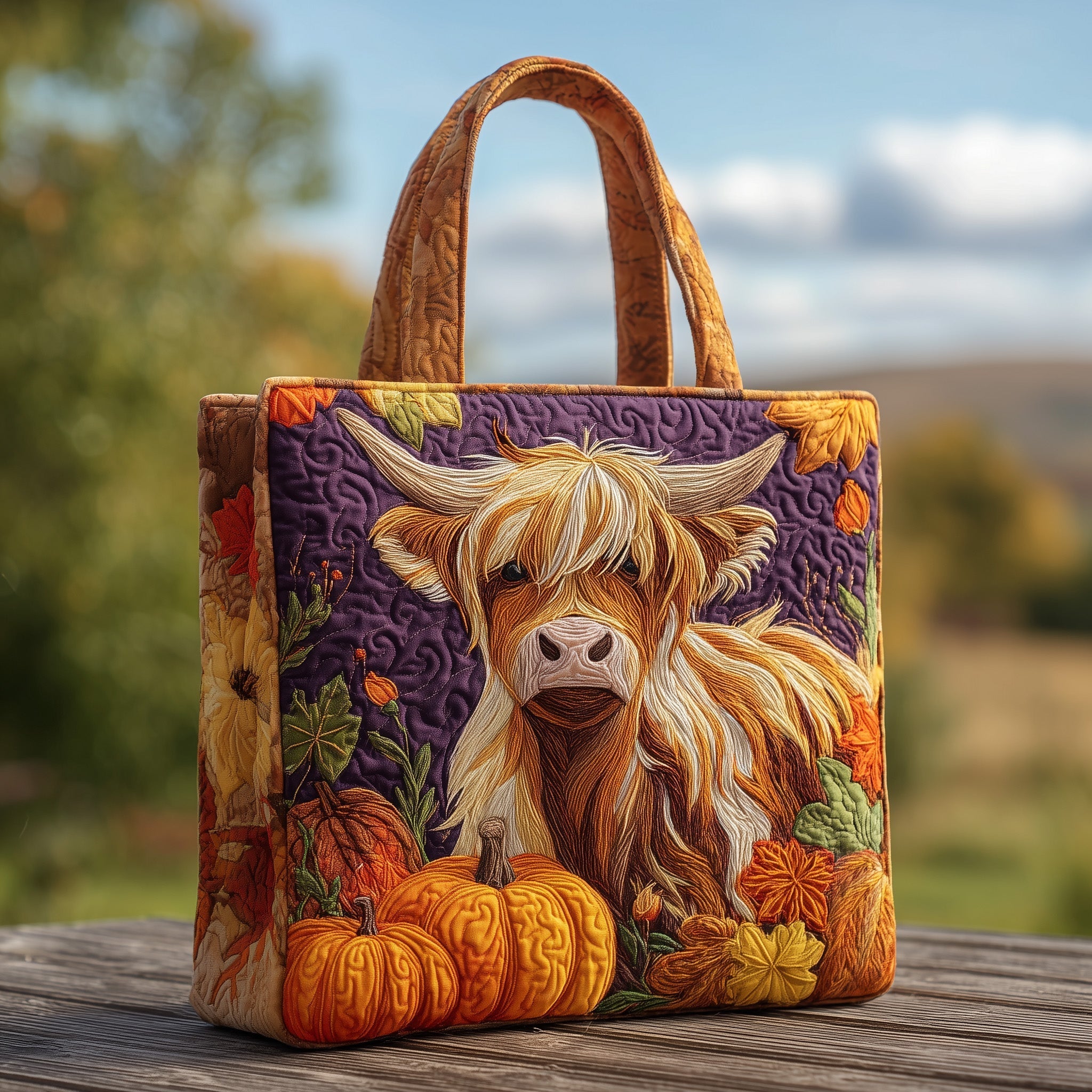 Sac Artisanal - Vache highland d'automne II