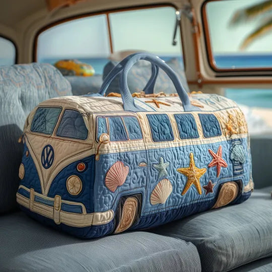 Sac de voyage matelassé Van hippie de plage – Manon Deauville