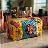 Trousse de toilette matelassée - Patchwork Rétro