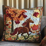 Housse de coussin matelassée - Cheval au galop III