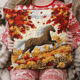 Housse de coussin matelassée - Cheval au galop II