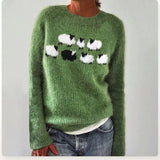 Mélanie | Pull à motif moutons