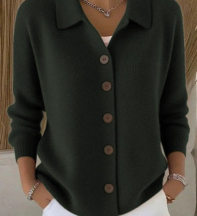 Juliette | Veste en Tricot avec Col et Boutons