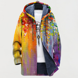 Martine | Manteau aux Motifs d'Art Abstrait