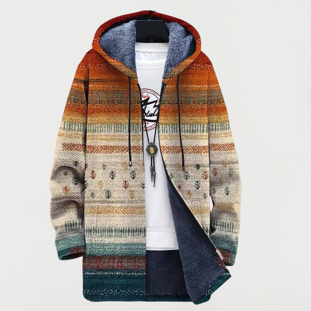 Brigitte | Manteau d'Automne à Rayures
