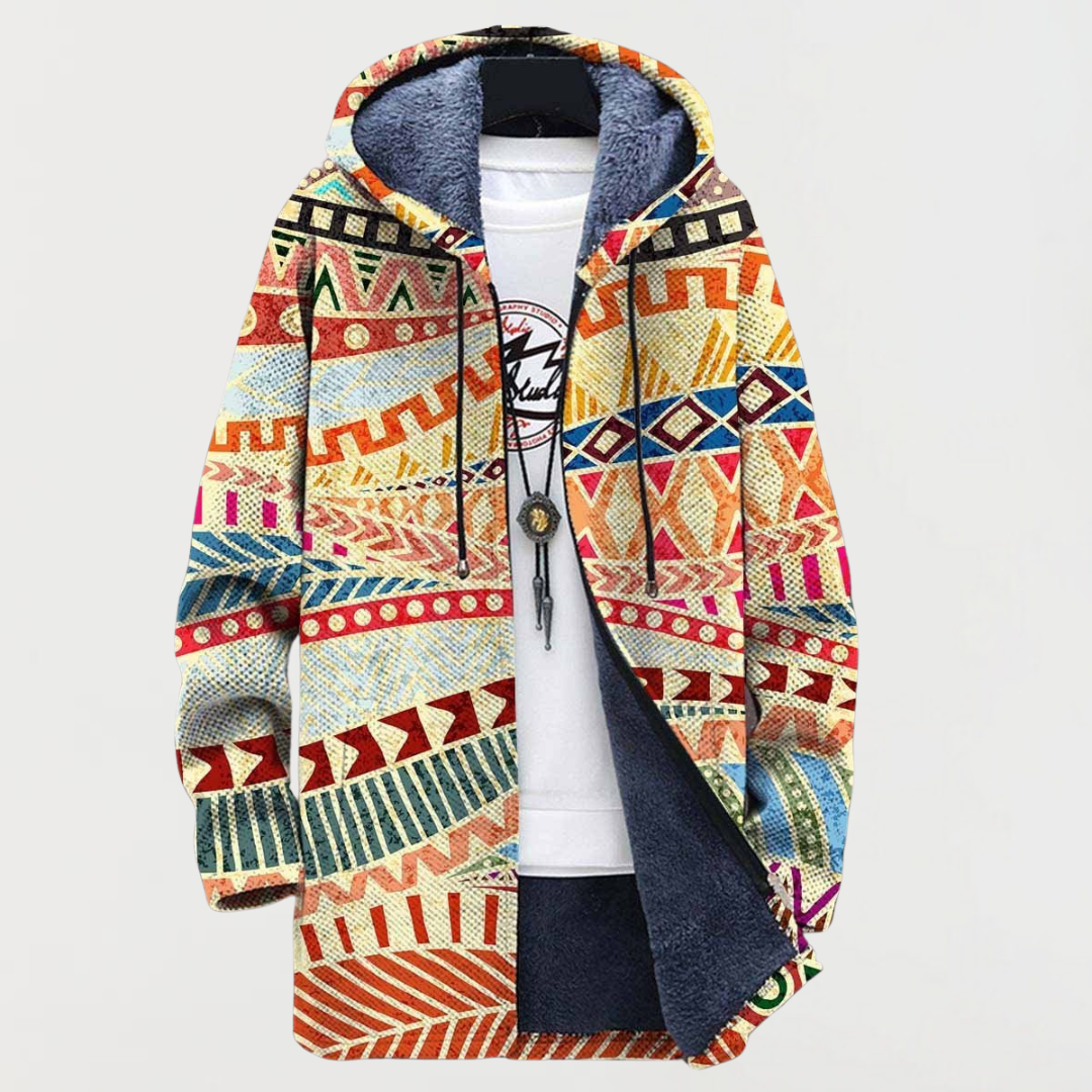 Margot | Manteau à Motifs d'Inspiration Ethnique