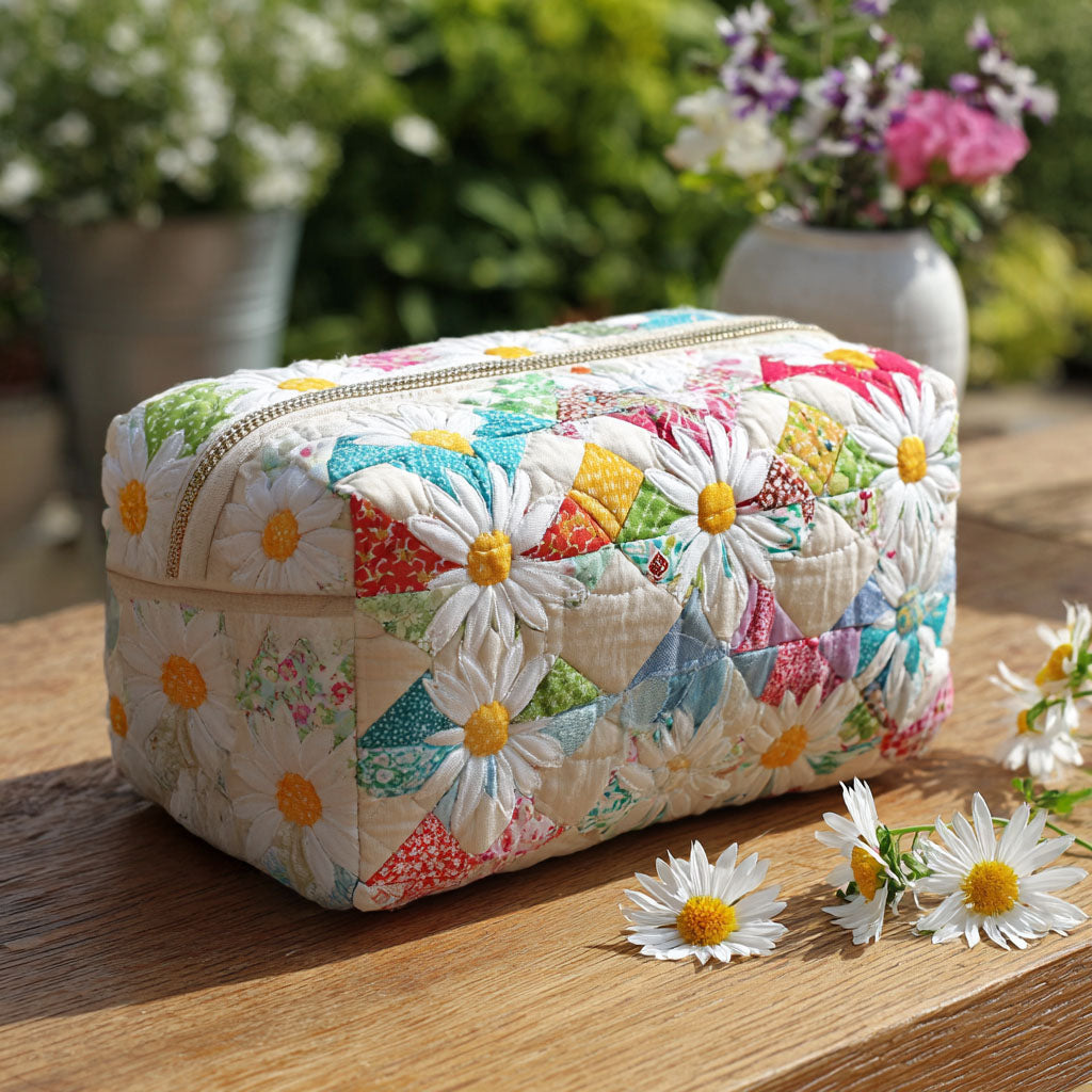 Trousse de toilette matelassée Prairie Délicate – Manon Deauville