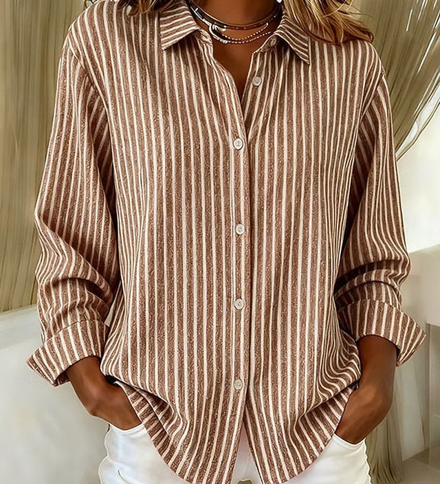 Apolline | Chemise Rayée avec Boutons