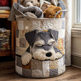 Panier à linge matelassé - Schnauzer Endormi