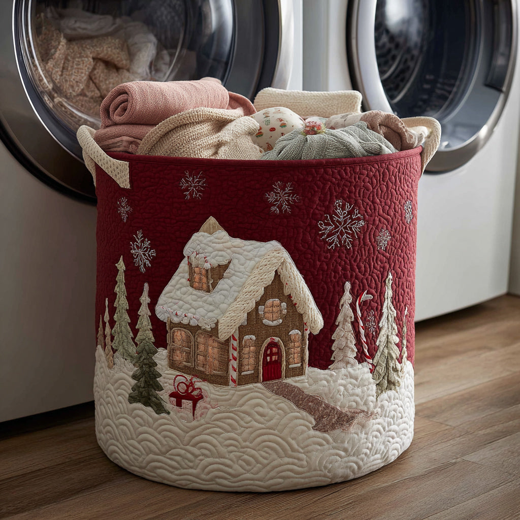 Panier à linge matelassé Esprit neigeux – Manon Deauville