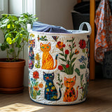 Panier à linge matelassé - Chats