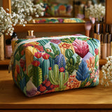 Trousse de toilette matelassée - Succulentes du Désert