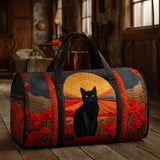 Sac de Voyage Matelassé - Chats au Crépuscule