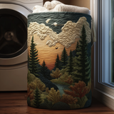 Panier à linge matelassé - Pins au Crépuscule
