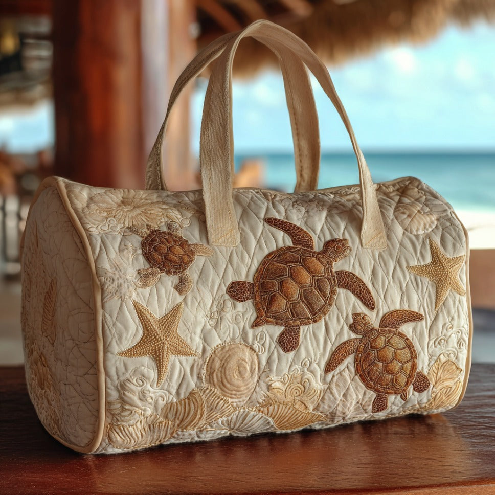 Sac de voyage matelassé Tortue marine IV – Manon Deauville