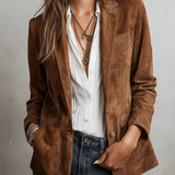 Blazer Vintage Marron Femme
