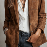 Blazer Vintage Marron Femme