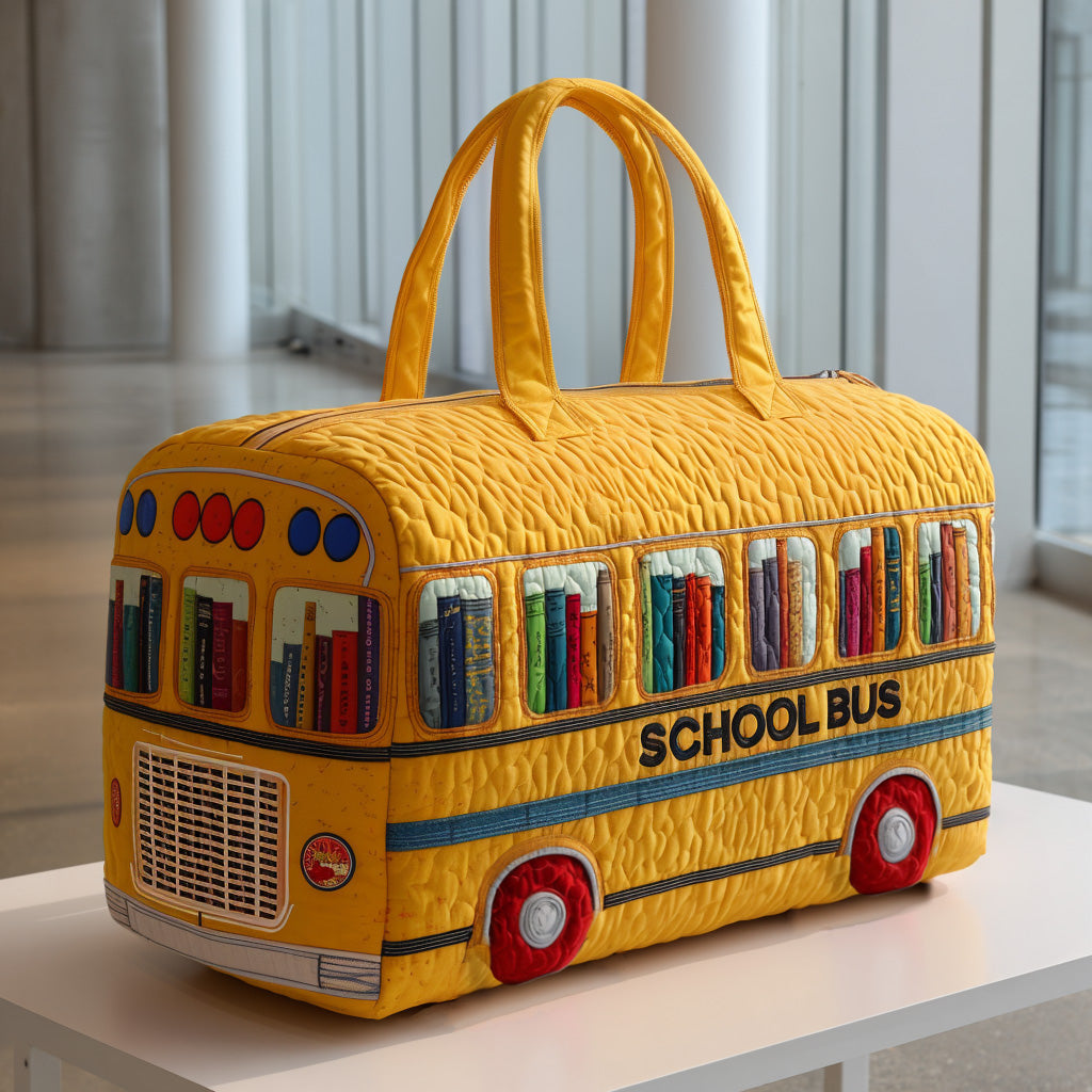 Sac de voyage matelassé Bus scolaire jaune – Manon Deauville