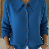 Clémence | Veste en Tricot avec Col Chemise
