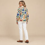 Bérangère | Cardigan à motif floral botanique
