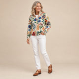 Bérangère | Cardigan à motif floral botanique