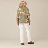 Brigitte | Cardigan à motif de chevaux et de cactus